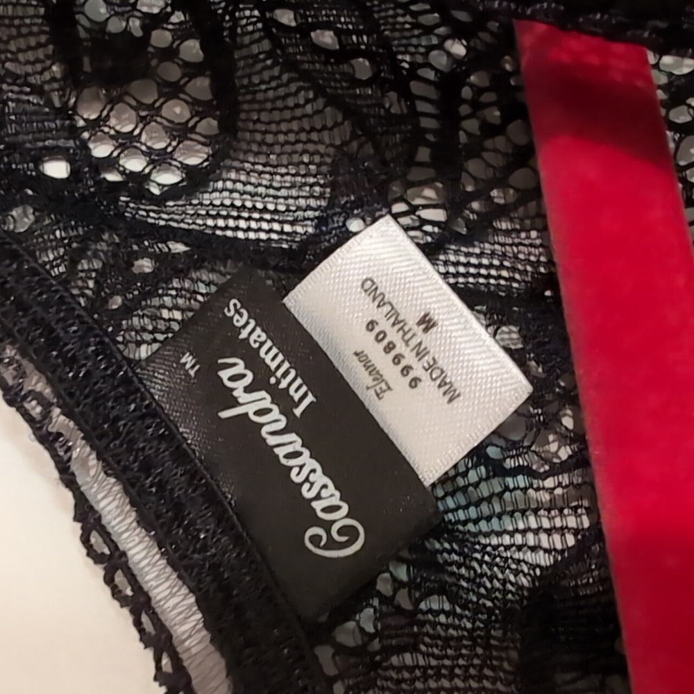 Cassandra Intimates Lace Black Teddy Size Medium - Picture 3 of 6